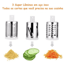 Cortador Fatiador Legumes 3 Lâminas Verduras Ralador Alimentos Queijo Cozinha - Global Utilidade